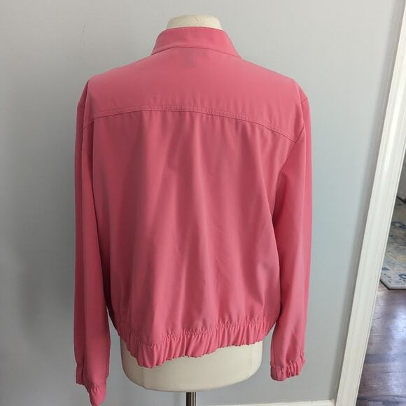 Women's St. John Pink Coral Blazer XL Small Flaw - Picture 2 of 8